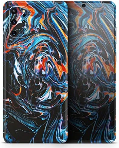 Дизајн Скинц течен апстрактна боја ремикс V2 Заштитна винил декларална обвивка за обвивка на кожата компатибилен со Samsung Galaxy S20