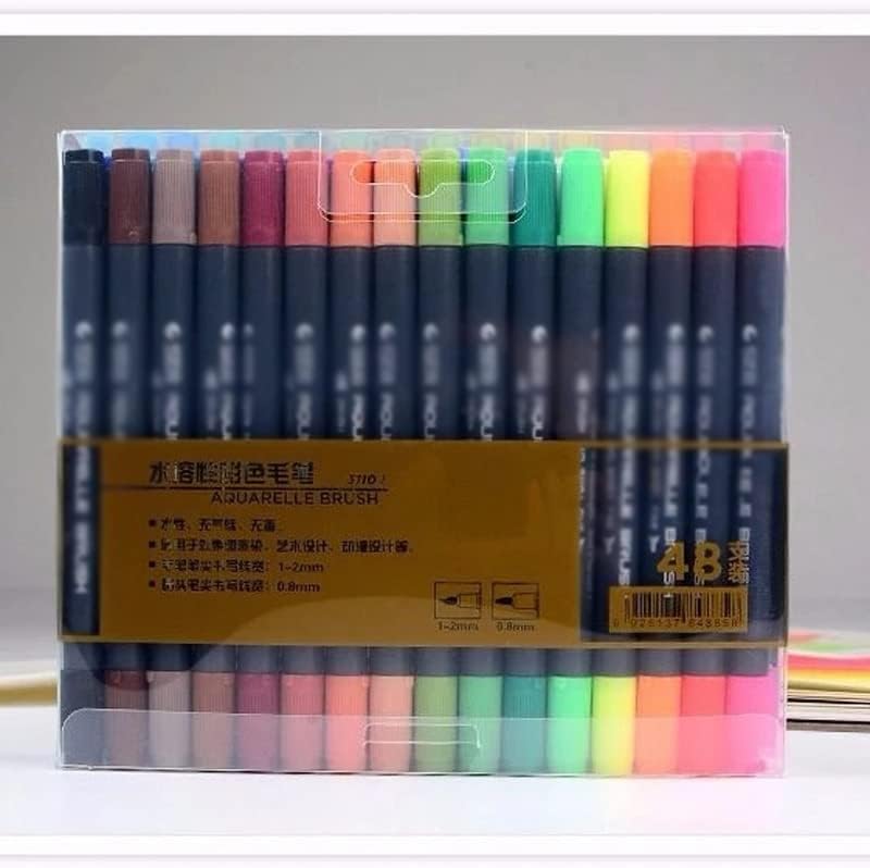 SDGH бои двојни совети Акварел четка маркер Пенкало поставено со фининерски врв за цртање дизајн на уметнички маркери за уметност