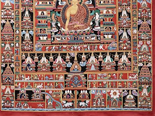 Буда во Ступа - Тибетанска слика на Танга