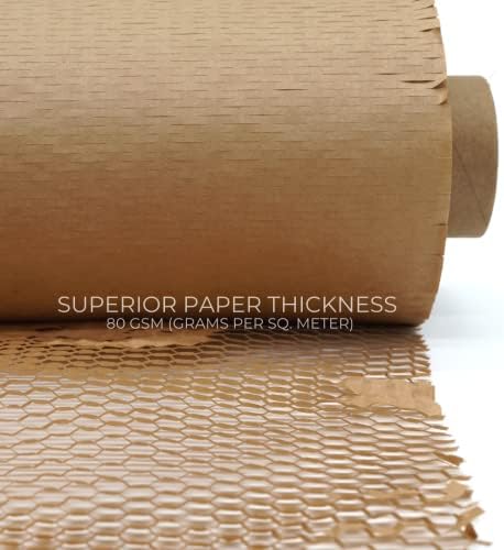 Хартија за пакување со тешка саќе | Пакет со вредност 19,7 ”x 164ft | Еко-пријателска биоразградлива алтернатива за пластична обвивка