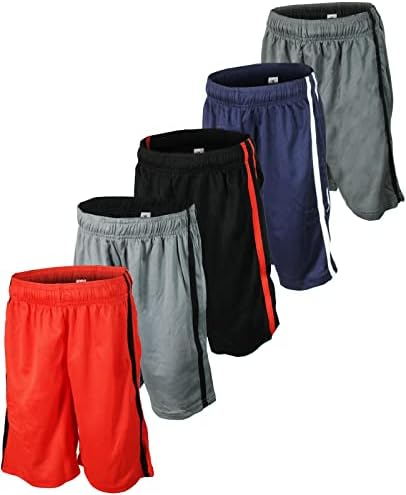 Вертикално пакување во Бруклин од 5 машки мрежни атлетски кошарка Брзи суви шорцеви со џебови за теретана, трчање и тренингот