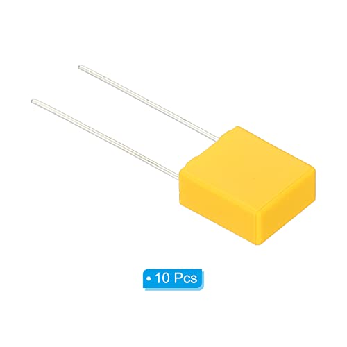Безбедносни кондензатори на Патикил, 10 пакувања 0.068UF AC 310V 7,5мм пински терен 10x11x5mm Полипропилен филмски кондензатор Комплет за асортиман