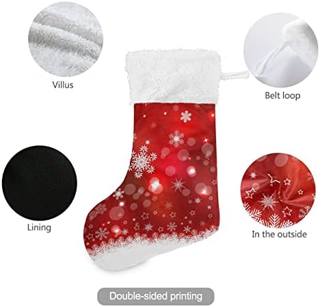 Алаза Божиќни чорапи црвени апстрактни зимски класични персонализирани големи декорации за порибување за семејни сезонски празници