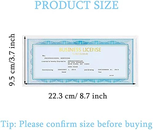 Јасно Лепило Џебови Носителот Картичка Етикета за 3, 5х8, 5 Козметолози &засилувач; Бизнис Лиценца сертификат Се Придржуваат До Табела