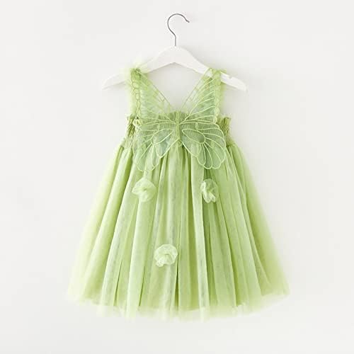 Детско деца бебе девојки Пеперутка крила фустани самовила фустан фустан без ракави мешут туту принцеза фустан роденден