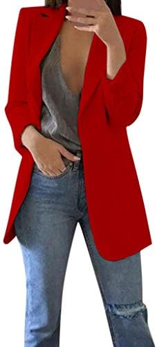 Есенска јакна канцеларија зимски женски палто кардиган со долг ракав долг костум женски палто палто со качулка