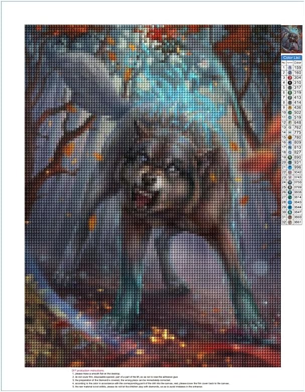 DIY 5D дијамантски сликарство на животни волци за везови мозаик крст-бод комплети со целосна вежба дијамантски ригистони слика дома декор