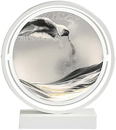 Daoyuan Поместена слика за уметност во песок, тркалезни стаклени занаети 3Д длабоки морски песочни песочни песоци за сликање украси, 360 ° ротирачко креативно сликање н?