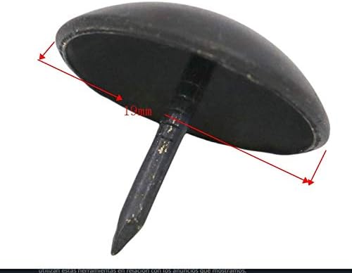 Fenggtonqii Round Големи глави нокти со дијаметар од 19мм во боја на глава црна патока пакет од 10