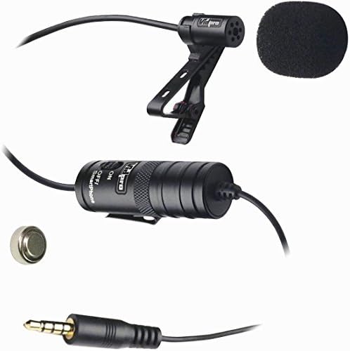 Надворешен Лавалиер Микрофон со 20 ' аудио кабел + Пакет Додатоци За Дигитална Камера Canon SX60 HS