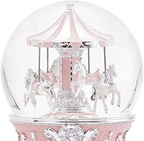 Saxtzds Crystal Ball Music Box Music Box Sky City Carousel Girlенски роденден роденденски подарок за Денот на вineубените