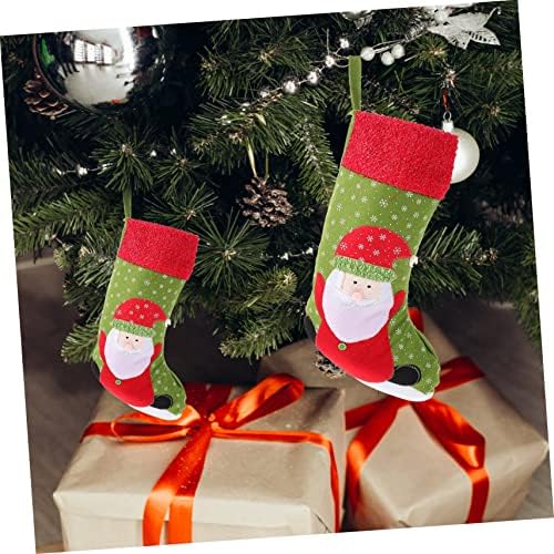 Јардве 3 парчиња Божиќни чорапи Рождество украси за деца деца подароци бонбони подароци торби Божиќни тематски бонбони чорапи камин виси