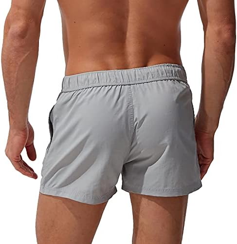 Niuqi Mens Running Shorts со мрежни постави атлетски спортски шорцеви со zip џебови двоен слој