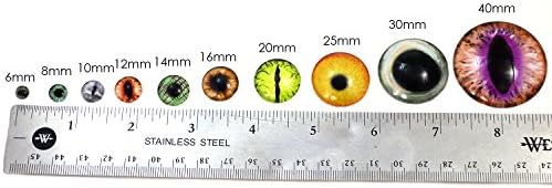 Сензационално зелено и портокалово суштество стаклени очи на жици игла за игла за игла, правејќи материјали и други занаети
