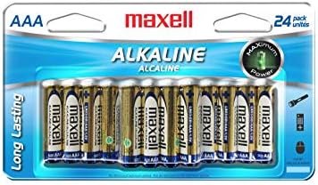 Maxell 723474 подготвена за долготрајна и сигурна алкална батерија ААА ќелија 24-пакет со висока компатибилност