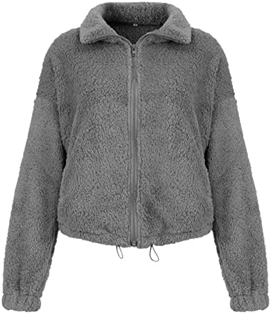 Плус палто со големина, џемпер за пешачење со долг ракав, есенска туника модерна удобност мек џемпер цврст нејасен лајт
