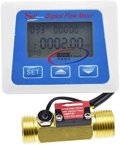 Мерач на температура на мерачот на дигитален проток за мерач на проток на вода со сензор за проток G1 / 2