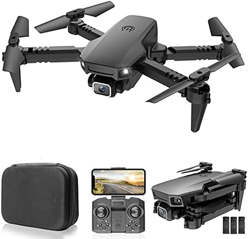 Drone Goolrc X1 RC со камера за возрасни, 4K UHD двојна камера FPV дрон, преклопен RC квадкоптер со 3Д флипс, режим без глава, одржување на