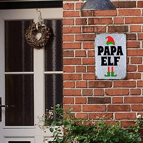 Метал знак уметнички декор за wallидови за кујнски метални знаци инспиративен рустикален дом декор подарок папаа елф плакета знак смешен бар декор
