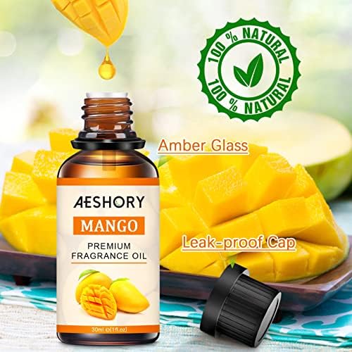 Масло за мирис на манго 30мл - Премиум одделение овошни миризливи масла за правење свеќи, мириси на сапун и дифузер - есенцијални масла со