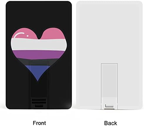 Бисексуалци Асексуалци Срце КРЕДИТНА Картичка УСБ Флеш Персонализирана Меморија Стап Клуч За Складирање Диск 32ГР