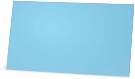 Светло сино место картички - стил на рамен или шатор - 10 или 50 пакувања - бело празно предниот дел од границата со цврста боја на табелата