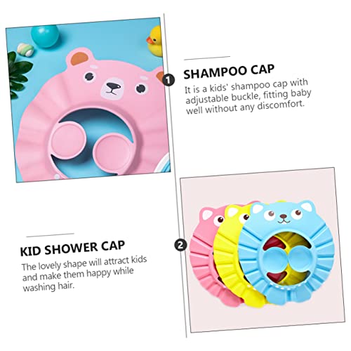 Toyvian 3pcs Детска капа за туширање туш за туширање за мали деца за бебиња туш за новороденче за новороденчиња, бања се бања Ева