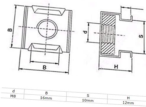 X-Ree 10pcs M8 x 1,25 mm