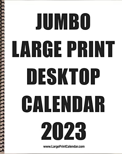 Џамбо Големо Печатење | 2023 | Десктоп Календар | 17 х 11 се отвори или затвори тоа е 11 х 8.5 | 13 месеци