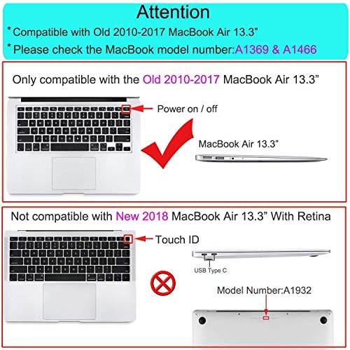 [ Компатибилен Со Постара Верзија Macbook Air 13 инчен ] Полно Тело Хард Случај Покритие-Полка Точка