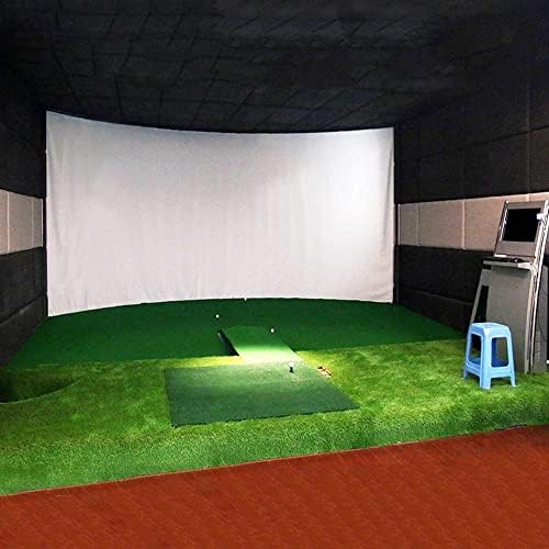 Проектор на екранот за голф топче симулатор на влијанието на проекцијата Екран затворен материјал за бела ткаенина за голф голф
