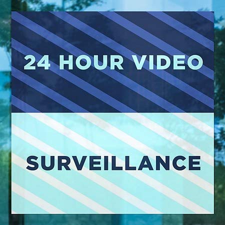 CGSignLab | 24 Часовен Видео Надзор-Ленти Сини Прозорец Прицврстување | 8 x8