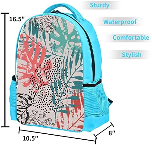 РАНЕЦ За Патување VBFOFBV, Ранец За Лаптоп За Жени Мажи, Моден Ранец, Тропски Лисја Модерен Уметнички