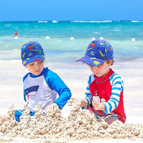 Duoyeree Детска бејзбол капа Сонце капа прилагодлива лесна мека летна плажа игра капа за мали деца мали момчиња девојчиња