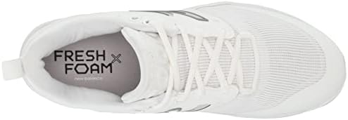 Нова рамнотежа Машка свежа пена X 3000 V6 метална бејзбол чевли, бело/бело, 12