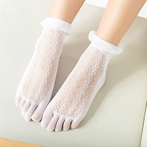 Womenените цврсти чипка мрежи чорапи шупливи копачки чорапи со пети чорапи женски зимски кратки чорапи