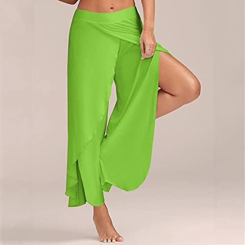 Meymia omeенски харем јога панталони со низок половината проток на половината, широко распространетост, активен тренинг џемпери панталони со плажа