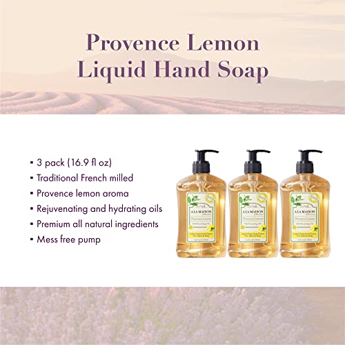 Сапун со течен рачен сапун од лимон ламон - Трипл француски мелен природен навлажнувачки сапун