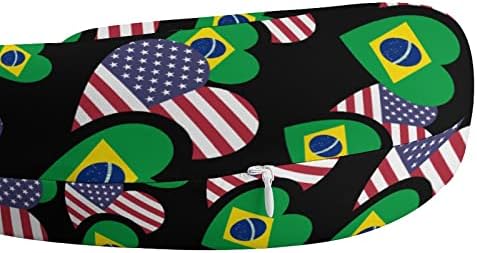 Бразил Сад Знаме Патување Вратот Перница Меморија Пена У Форма Авион Перница за Поддршка На Главата