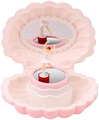 SFYSP Pink Shell Music Box, Music Music Box Ballet Girl, декорација на девојчиња во спална соба, подарок за роденден на мала принцеза