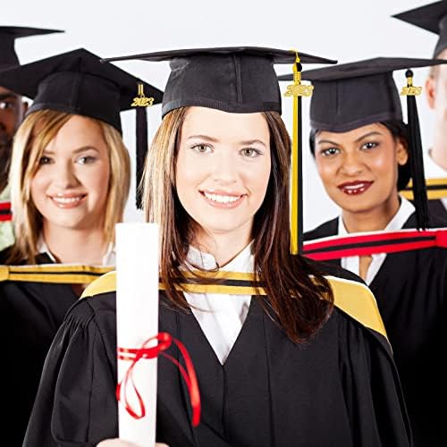 2 парчиња мат матурска капа со 2022 Tassel за унисекс возрасен за средно училиште и диплома за диплома