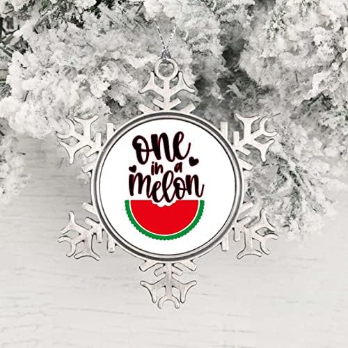 2021 Божиќна украс Снегулка Тркалезни метални украси за Божиќ во диња смешни идеи за чување подарок новогодишна зимска забава што виси
