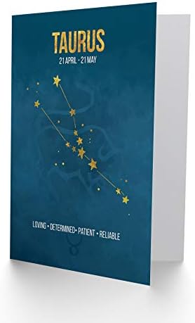 Роденденска картичка - Зодијак Starвезда знак Астрологија Синиот Бик