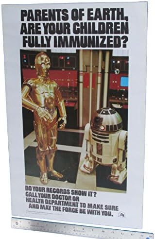 Имунизација Постер 1979 Гроздобер Војна НА Ѕвездите Ц-3ПО Р2-Д2 Оригинал