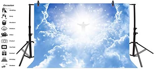 Лејии 5х3фт Исус Христос На Небото Фотографија Позадина Рај Бог Место Небото Облак Боке Ореоли Место Свето Банер Позадина Среќен
