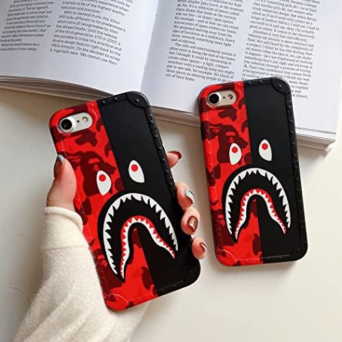 Kubeke iphone 7 iphone 8 iphone se, улична модна ајкула заби/ајкула цртан филм за лице дизајниран мек iPhone SE/7/8 покритие,