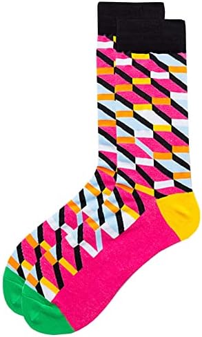 Мажи и жени возрасни геометриски чорапи за личност улични чорапи астронаут чорапи памучни машки атлетски чорапи