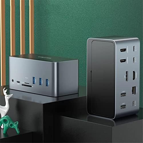 USB Hubs 18 во 1 USB C до 4K HDMI DP RJ45 1000MBPS PD 100W USB3.0 за MacOS Windows Tablet Dock Station C419