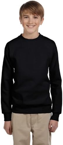Hanes Comfortblend Ecosmart Boy's Crewneck Sweatshirt Black