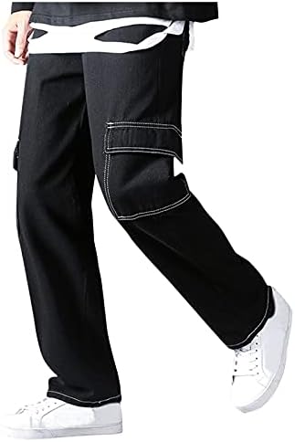 9 10 печати тексас фармерки модни панталони обични панталони за влечење директно џеб машки машки панталони меморија кадифен